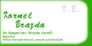 kornel brazda business card