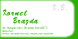 kornel brazda business card